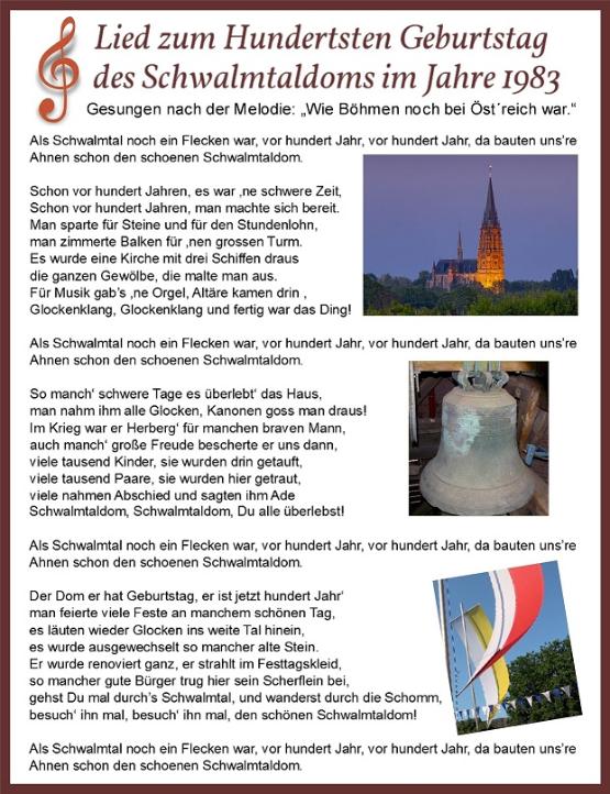 Lied vom Schwalmtaldom - 21x27,5 cm