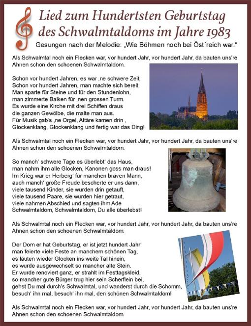 Lied vom Schwalmtaldom - 21x27,5 cm