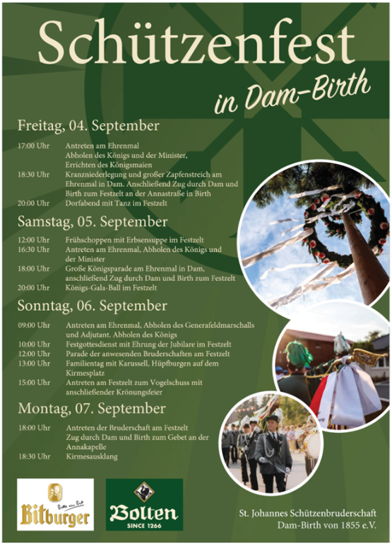 Schützenfest Dam-Birth 2026